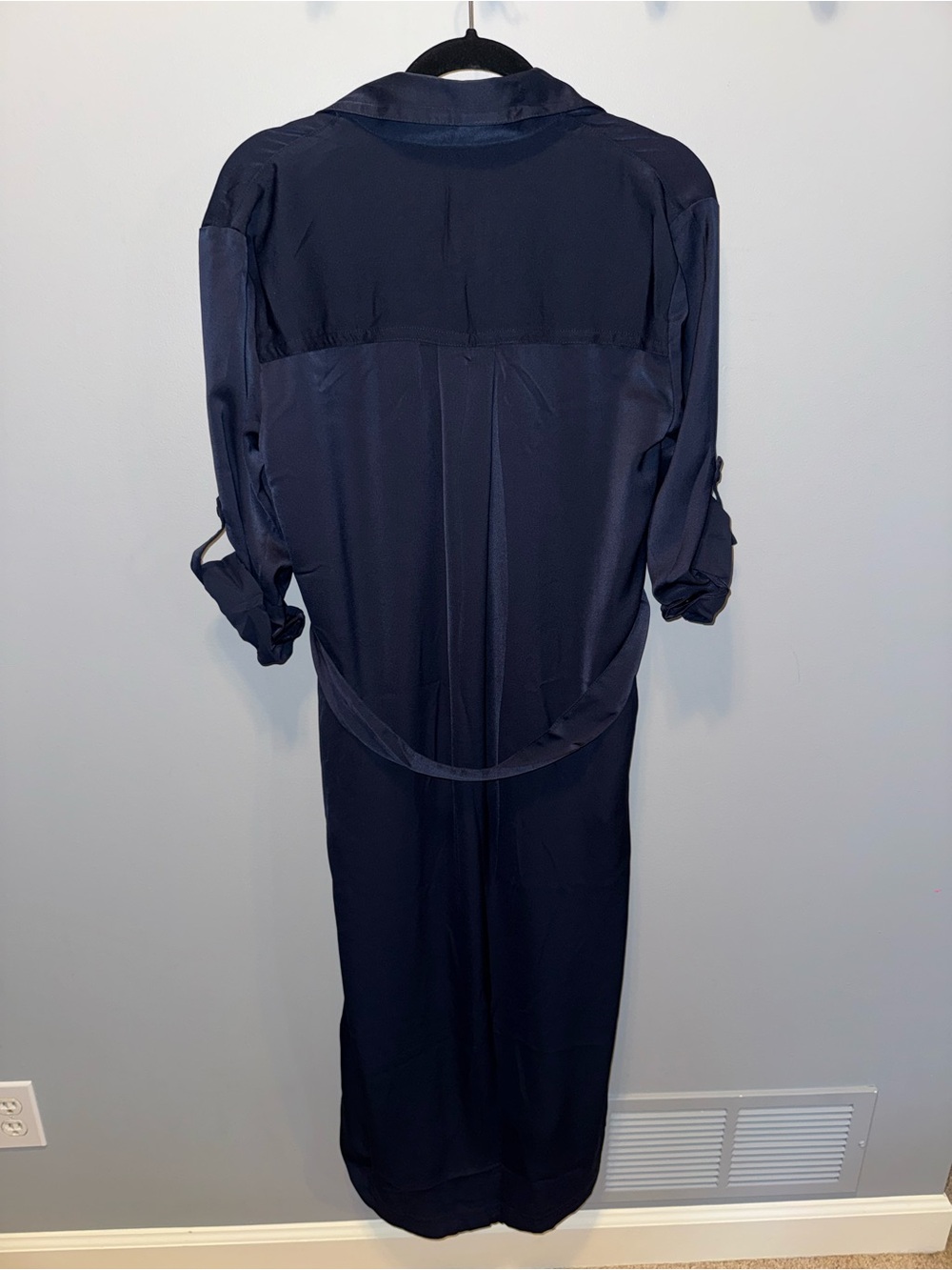 NWT Banana Republic Navy Collared Button-Front Dress - Picture 4 of 4